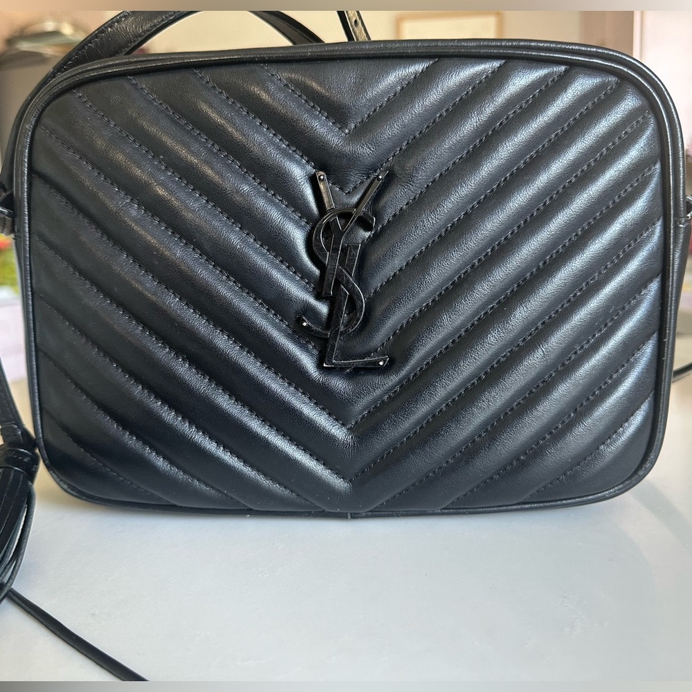 Ysl Lou camera bag, black logo